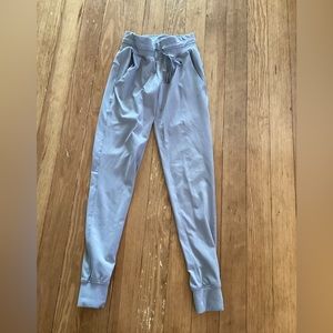 Zyia Grey Drawstring Joggers size small w/Moon Emblem on Leg